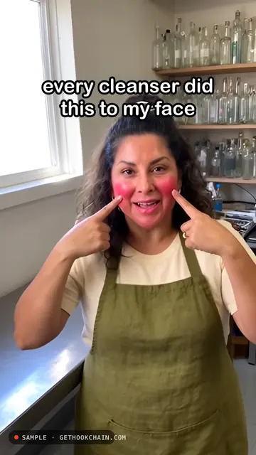 I made a cleanser that doesn't sting