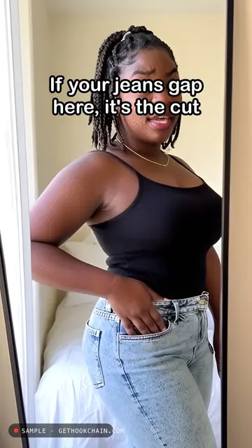 If your jeans gap at the back, it's the cut