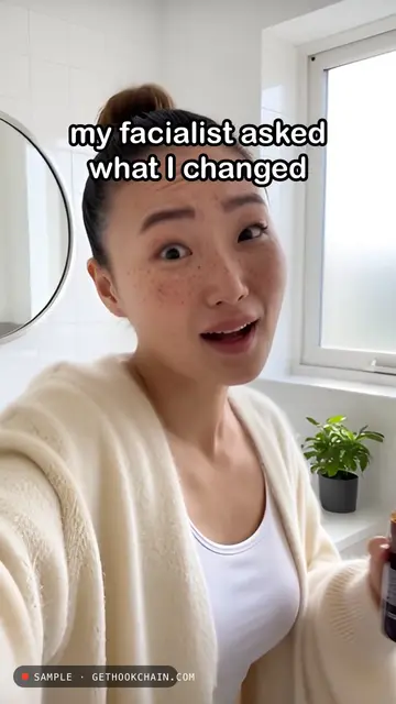 My facialist asked what I changed