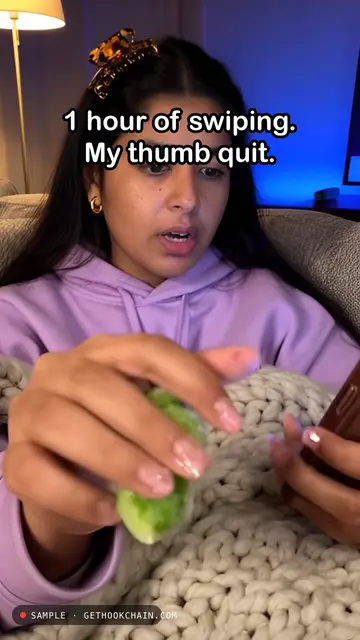 My thumb quit swiping before I did