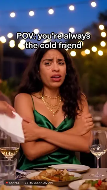 POV: you're the friend who's always cold at dinner